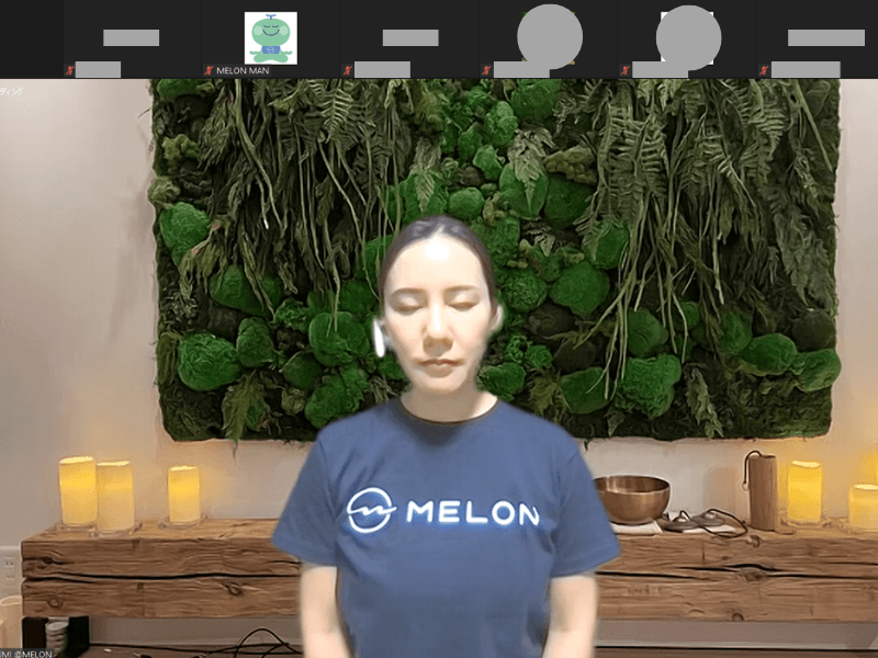 MELONはビデオオフ・音声オフも可能。