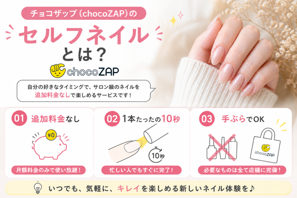 チョコザップ（chocoZAP）のセルフネイルとは？
