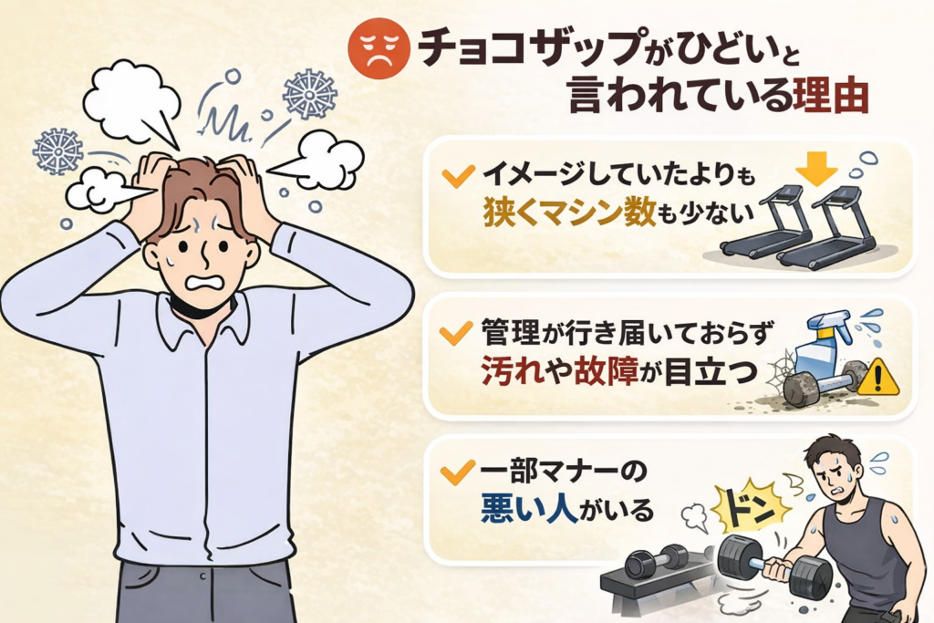 チョコザップがひどいと言われている理由