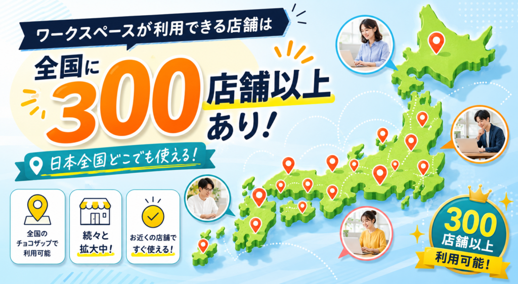 ワークスペースが利用できる店舗