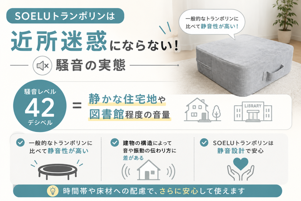 SOELUトランポリンは近所迷惑にならない？騒音の実態